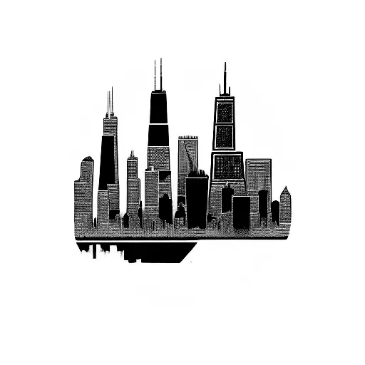 Chicago Skyline Outline