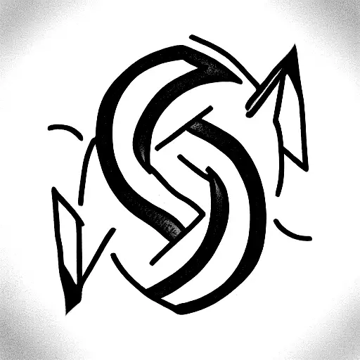 Yin And Yang And Arrow