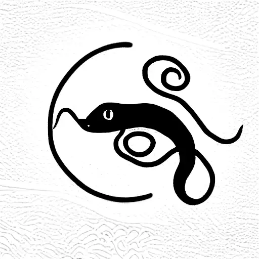 Red Ink Snake Feminine Spine Tattoo Delicate Sun