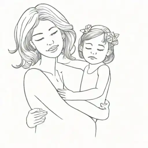 Mom And Daughters Minimalist