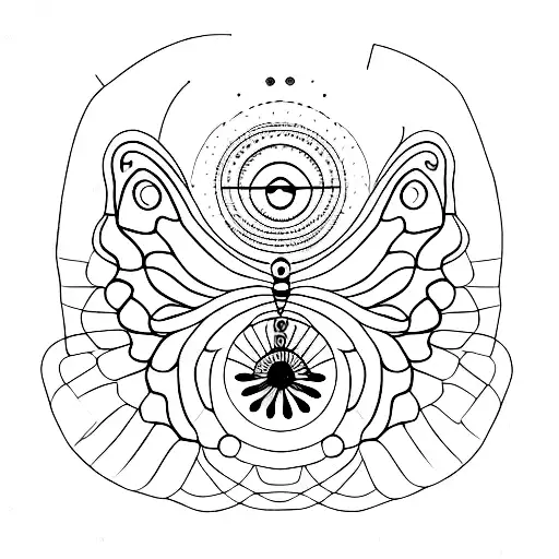 Butterfly With Moon Phases