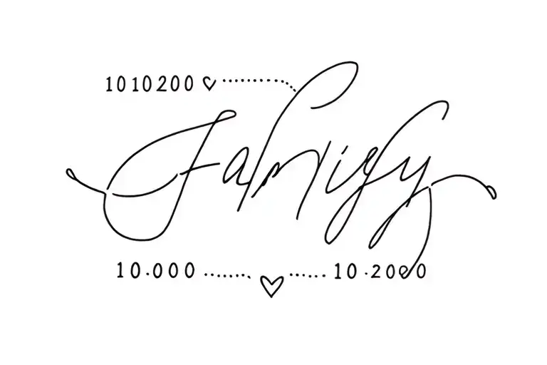 Family Birth Dates 10 10 2000