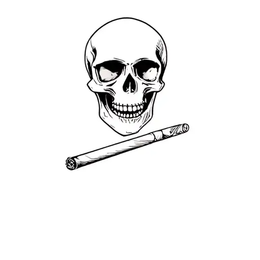 Skull And Cigarrete