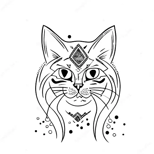 Cat With Crystals