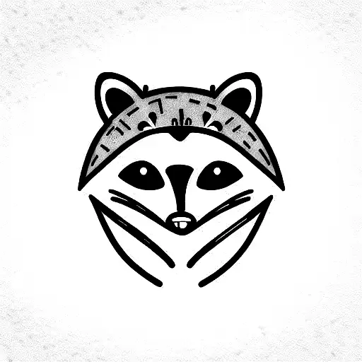 Angry Raccoon Arm Sleeve Tattoo With Space