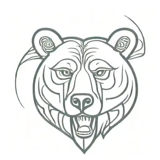 Celtic Growling Bear Head