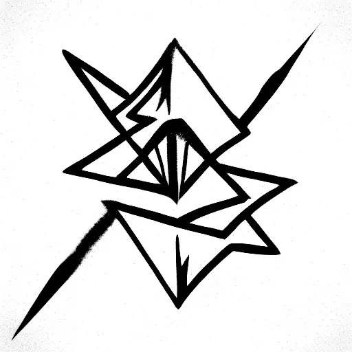 A Black Lighting Bolt