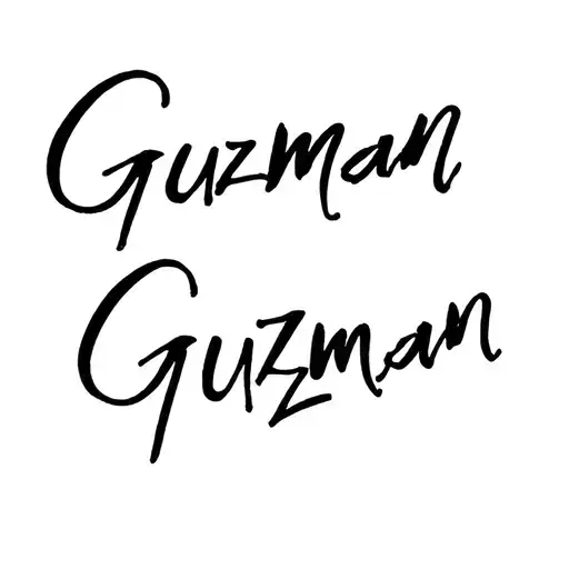 The Word Guzman In Cursive