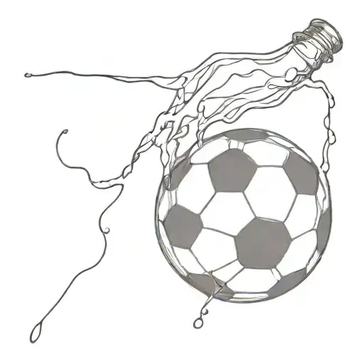 Soccer Ball Beer Bottle Pouring