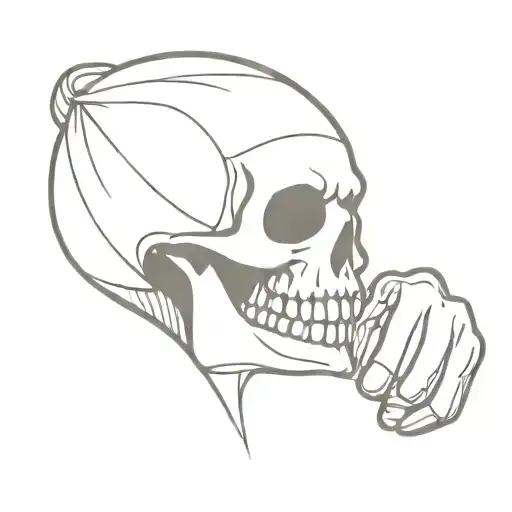 Wave With Skull And Boxing Glove