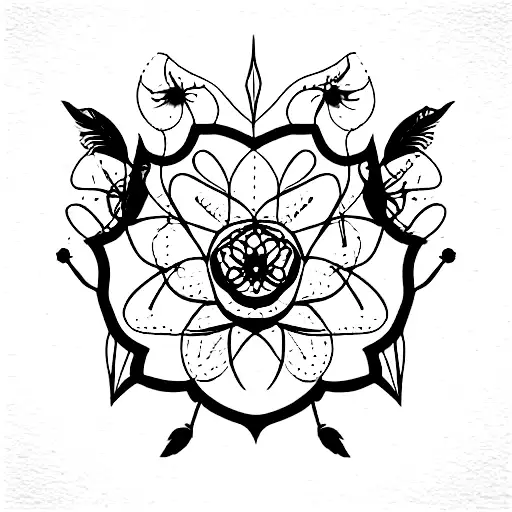 Lotus Flower With Dream Catcher