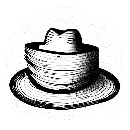 A Bowl Of Noodles With A Tilted Cowboy Hat On