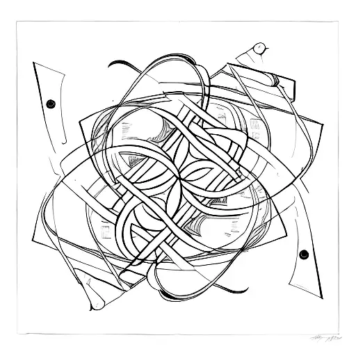 An Abstract Representation Of A Boygenius Album Cover Intertwined With Musical Instruments