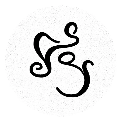 Cursive Capitalized K With A Coffee Bean