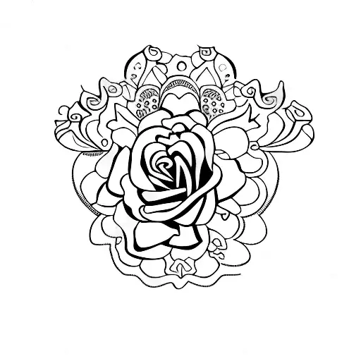 Rose Vector Lace Paisley Lace