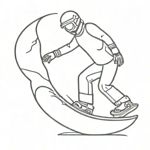 Traditional Funny Snowboard Without A Background