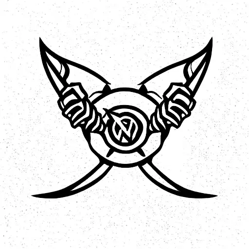 Letter D With Warrior Imagery