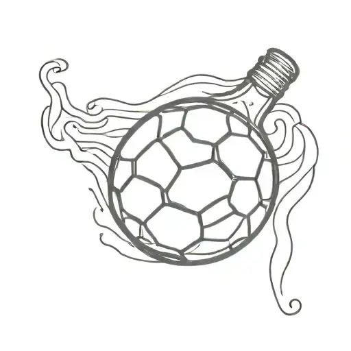 Soccer Ball Beer Bottle Pouring