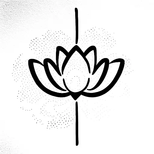 Lotus Flower With Hakuna Matata Symbol