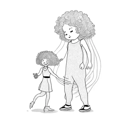 A Little Girl With Curly Hair Jewess