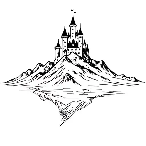 Medieval Castle On A Mountain