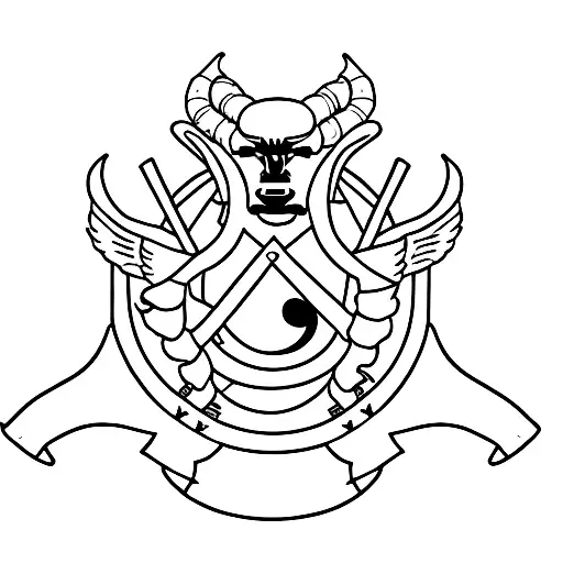 Colombia Flag With Aries Zodiac