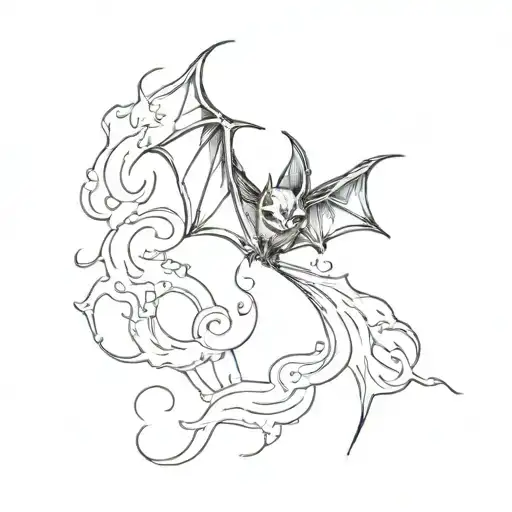 Bat Smoking Joint With Smoke Coming Out