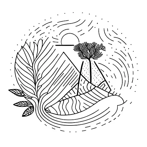 Waterfall In A Nature Setting