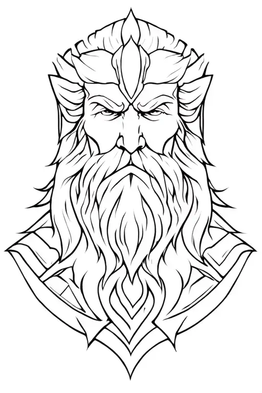Odin And Thor Mythology Statue Head
