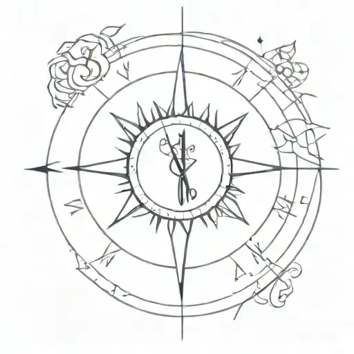 Incorporate A Compass Design With The Initials Jk As The Centerpiece