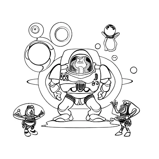 Buzz Light Year Autism Color Puzzle In Inkblot