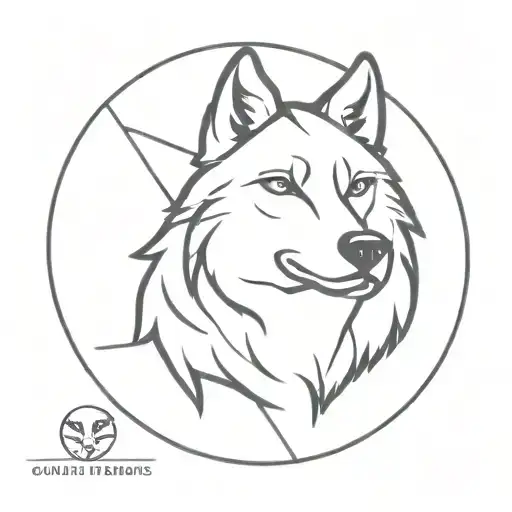 Coin With Wolf Face