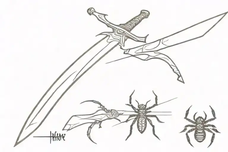Only A Sword For Forearm But There Is Tiny Tiny Spider Refrences Only A Cool Sword