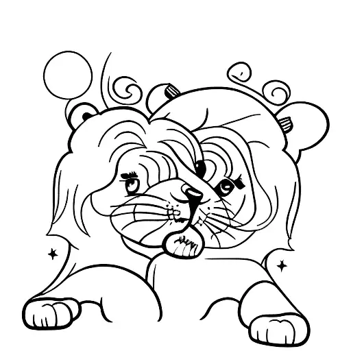 2 Lion Babys Playing Together