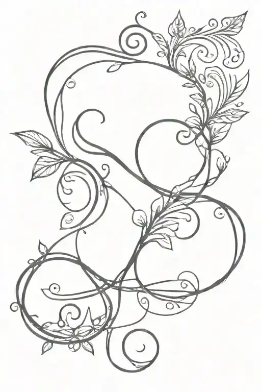 Unalome Symbol Integrated Within