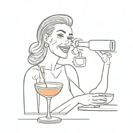 A Bartender Mixing A Cocktail With A Smile On Their Face