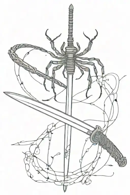 A Katana That Is Made Of Spiders