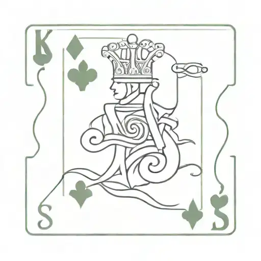 Playing Card King But With Letter S