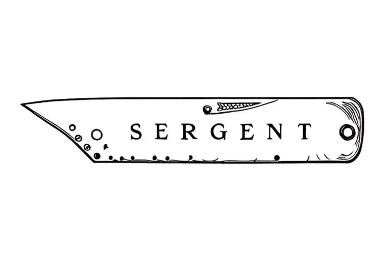 Knife With Word Sergent