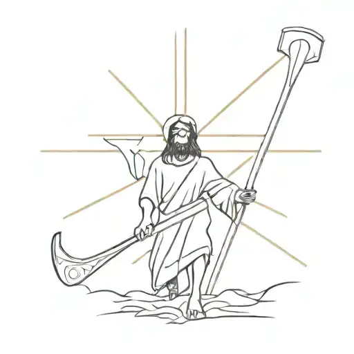 Hockey Stick Jesus Cross