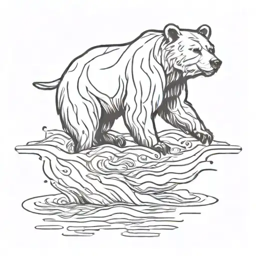 Isbear Walking On Water