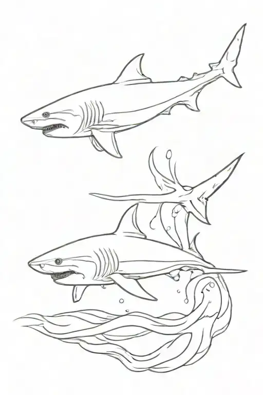 A Shark Made Of Water Jumping