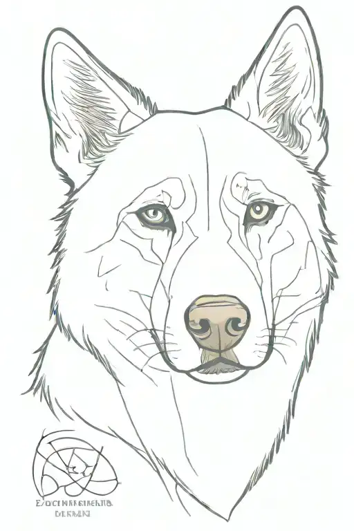 A Husky That Is Dead With Heart Beat Line And The Name Dzsenna