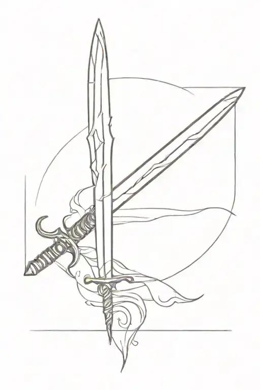 Sword Wrapped With Fire