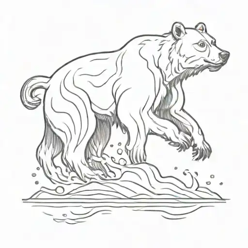 Isbear Walking On Water