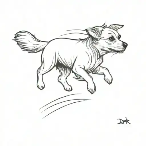 Small Dog Jumping Verticaly