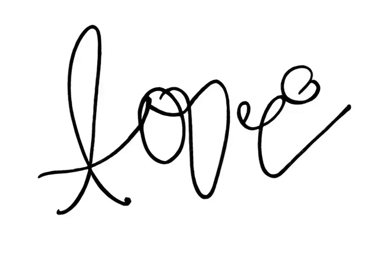 Love Word Written