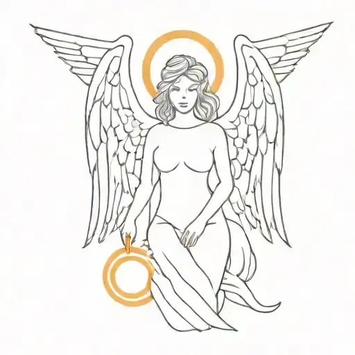 Light Holy Angel Fire Minimal Small