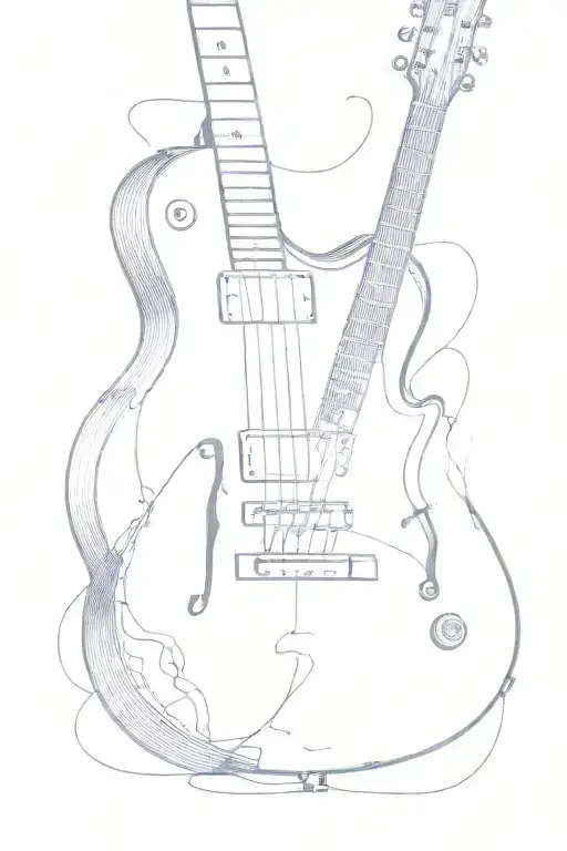 Half Classical Guitar And Half Electric Guitar