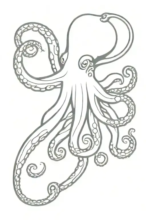 Octopus With Spread Tentacles